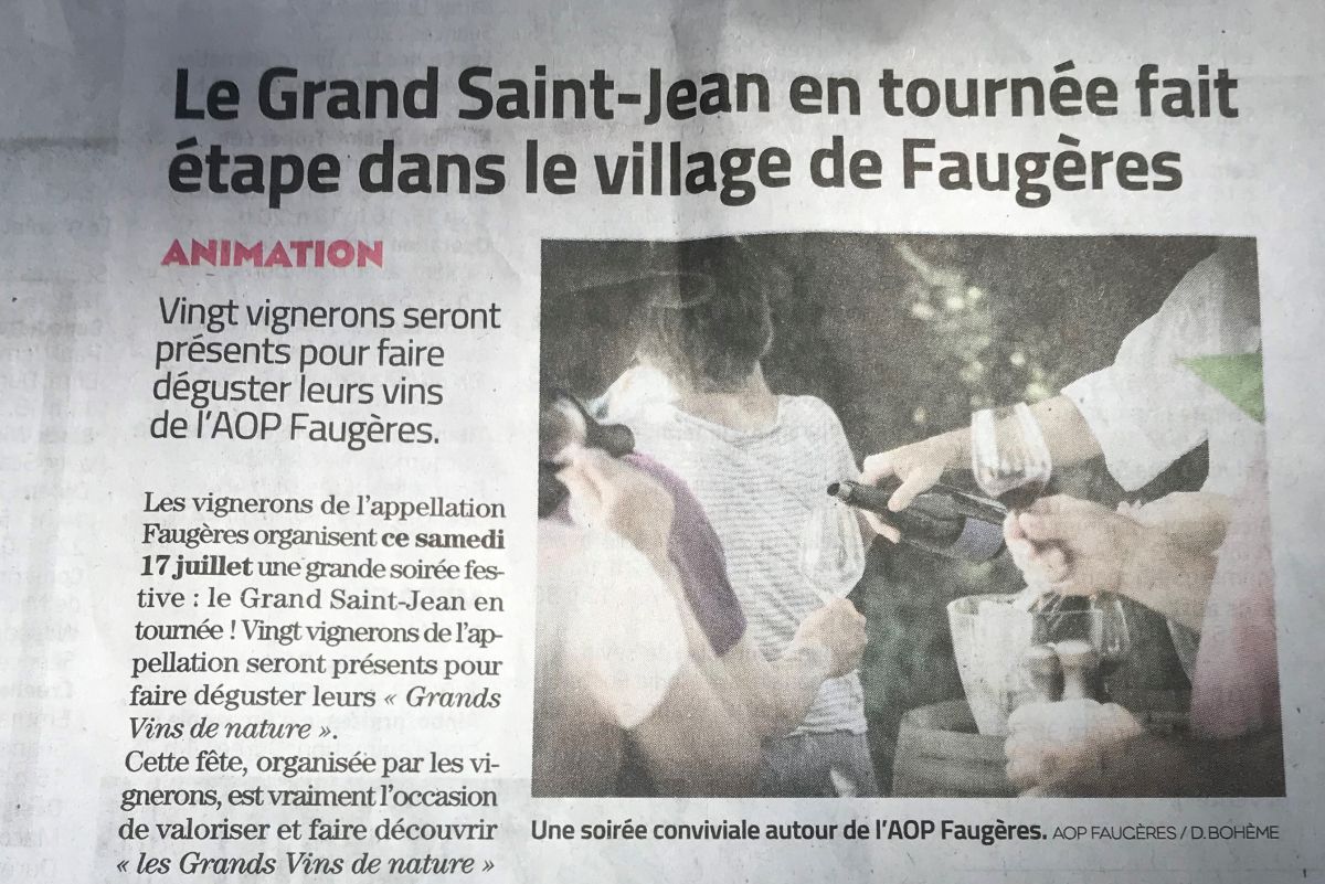 Le Grand Saint Jean En Tourn E Fait Tape Dans Le Village De Faug Res